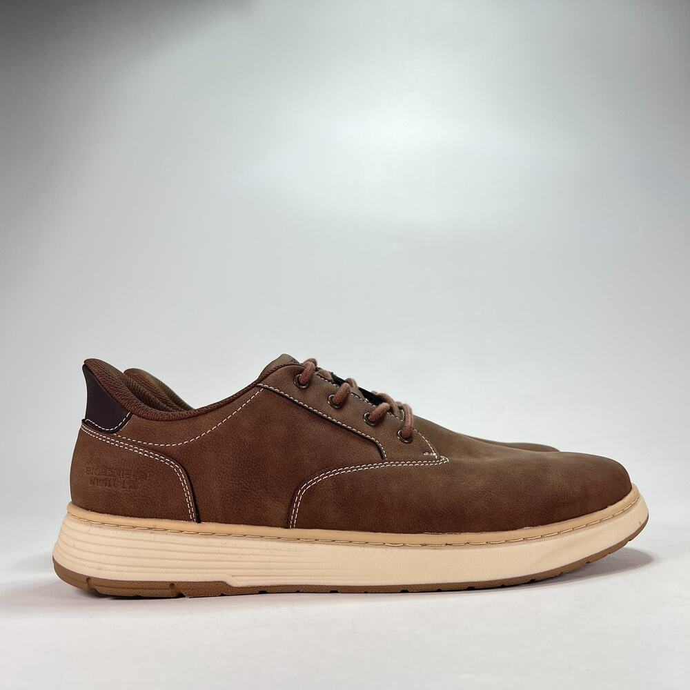 Skechers Relaxed Swift-Fit Brown Casual Sneakers Oxford Shoes 182004 Men's Sz 12